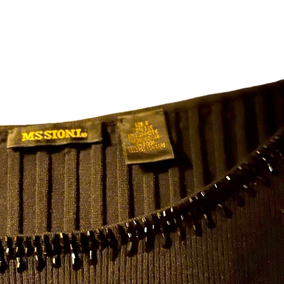 Mssioni knit top with bugle beads at neckline and wrists - Picture 3 of 4